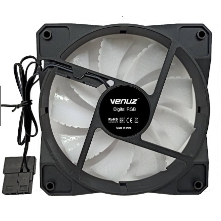 VENUZ Fan Case 120mm VF 1299 Fixed Lumina Rainbow Fan with B4P - Black