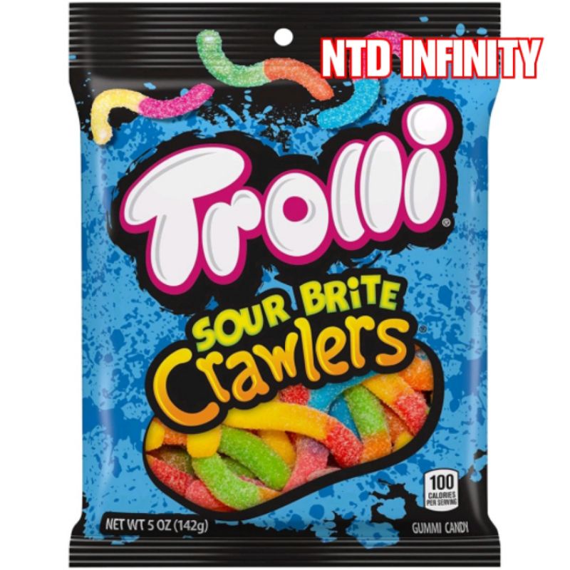 นำเข้า🇺🇸 Exp11/23 Trolli Gummy Sour Brite Crawlers Gummy Candy 142g.