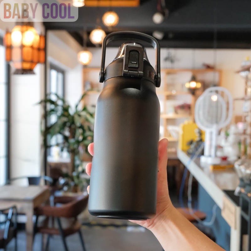QCOOL กระติกน้ำ 1300ml 1700ml สแตนเลส 304 ใช้ได้ทุกวัน เหมาะกับสายเดินป่า ออกกำลังกาย กระบอกน้ำเก็บอุณหภูมิ ร้อน/เย็น