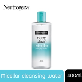 Neutrogena Deep Clean Purifying Micellar Water 400ml. นูโทรจีนา ดีพ คลีน ไมเซล่า วอเทอร์ สามารถลบเมคอัพกันนำ้ได้