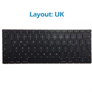 New Laptop Replacement Keyboards for Macbook Retina 12" A1534 Keyboard UK  Layout 2016 2017