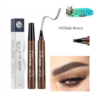 store16888NOVO tattoo brow ปากกาเขียนคิ้วแทททู กันน้ำ หัวแปรง 4 แฉก(พร้อมส่งจากไทย) NO.Cos082-085