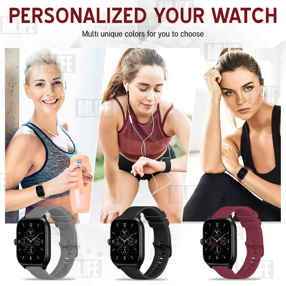 MLIFE - สายนาฬิกา 20 มม. Amazfit GTS 4 / 4 Mini / 3 / 2 / 1 20มิล เคส กระจก สายชาร์จ - Xiaomi GTS4 / GTS3 / GTS2 20mm