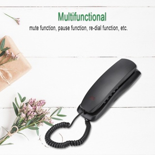 [โทรศัพท์บ้าน] KX-T628 Black for English Wired Desktop Wall Phone Landline Telephone for Home Office