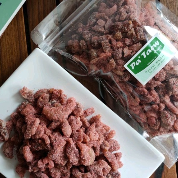 มะขามจี๊ดจ๊าดคลุกบ๊วยป้าแต๋วขนาด 500 กรัม รสชาติเปรี้ยวนำ เค็ม หวานนิดๆ หอมบ๊วยละมุนมากๆ