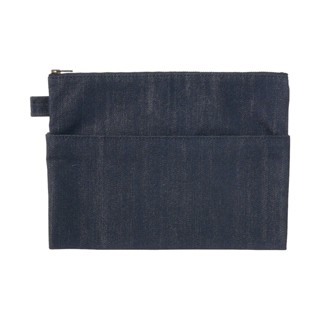 MUJI มูจิ กระเป๋าอเนกประสงค์ ผ้ายีนส์  Denim accessory case/flat type