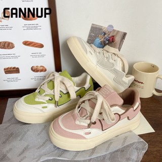 CANNUP รองเท้าผ้าใบ สะดวกสบาย รองเท้านักเรียนหญิง B27F00O