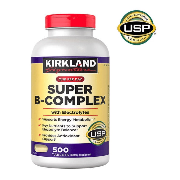 Kirkland Signature Super B-Complex with Electrolytes,วิตามินบีรวม 500 Tablets