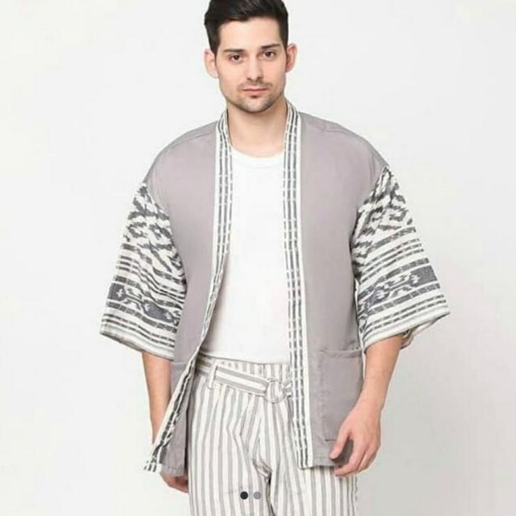 หุ้นจํากัดชุดกิโมโนผู้ชาย ชุดทอ jepara เสื้อผ้าพื้นเมือง KP2