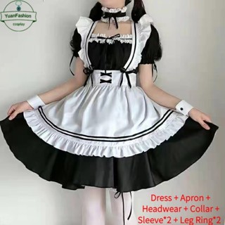 [สินค้าเฉพาะจุด] ชุดแม่บ้าน lolita sexy cos น่ารัก นักเรียนญี่ปุ่น plus ขนาด lolita maid อะนิเมะสีดำและสีขาวชุด perfect ฟื้นฟู