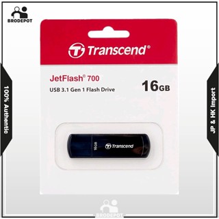 Transcend 16GB JetFlash 700 USB 3.1 Flash Drive (TS16GJF700), black