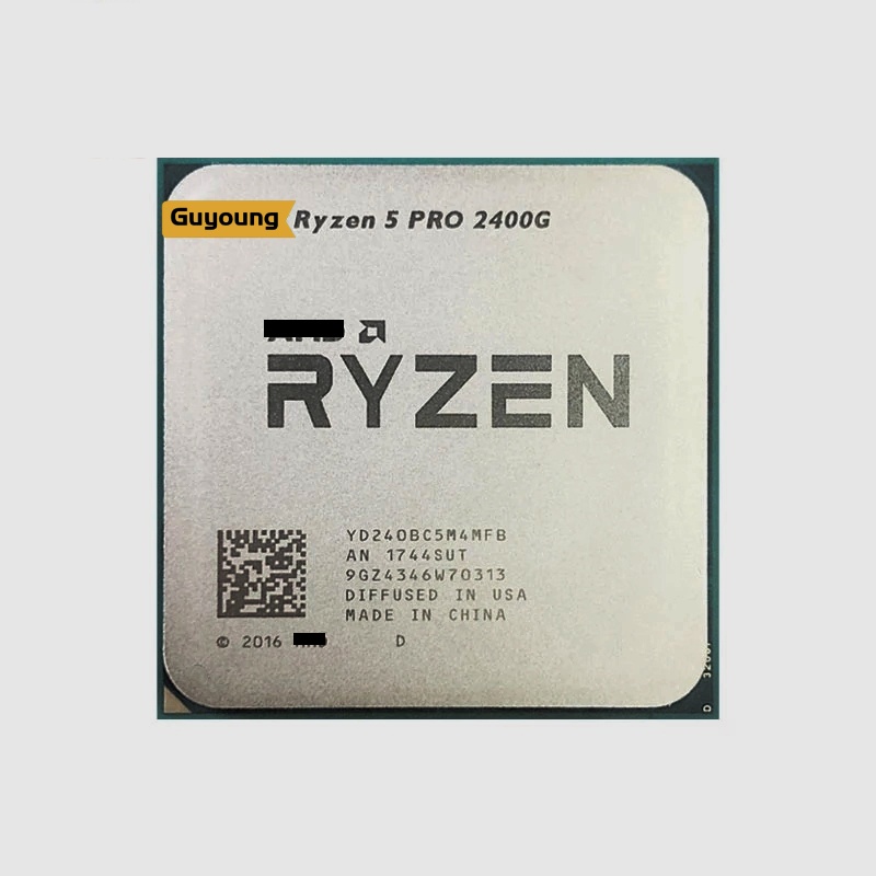 โปรเซสเซอร์ CPU Ryzen 5 PRO 2400G R5 PRO 2400G R5 2400G 3.6 GHz Quad-Core แปดเธรด 65W YD240BC5M4MFB 