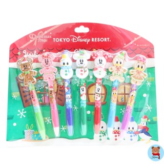 ✅พร้อมส่ง set 11 christmas 2012 Tokyo Disney Resort Disney Mickey Mouse pen set 7pieces🇯🇵ปากกา มิกกี้เมาส์ ดิสนี่ย์