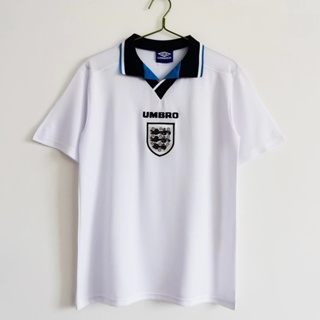 เสื้อกีฬาแขนสั้น ลายทีมชาติฟุตบอลอังกฤษ 1996 Season England แนววินเทจ ไซซ์ S-XXL AAA