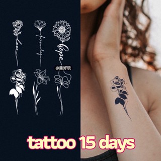 [พร้อมส่ง] TATTOO 15 DAYS รอยสัก ติดได้นาน 15 วัน แทททูสติ๊กเกอร์ สไตล์เกาหลี แทททุ tattoo sticker แทททู15วัน