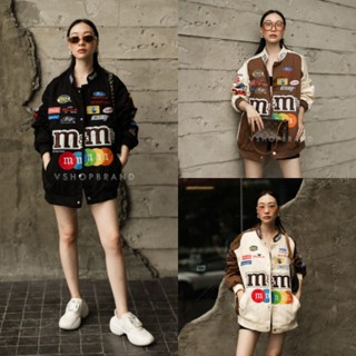 เสื้อ​แจ็คเก็ต​ทรงโอ​เวอร์ไซส์​ ลายM&amp;M VSHOP​