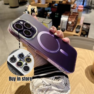 เคสป้องกันเลนส์กล้อง โลหะ หรูหรา เคส iphone 14 pro max เคส iphone 13 12 pro max 14 plus เคสป้องกันกันกระแทก แบบเต็ม พร้อมการดูดซับแม่เหล็ก เพื่อความสวยงามที่ชัดเจน