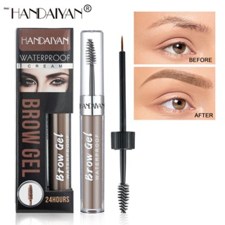 Single Liquid Eyebrow Cream กันน้ำไม่เลอะง่าย Eyebrow Liquid Double-Headed Eyebrow Brush With Eyebrow Tint Nuuo