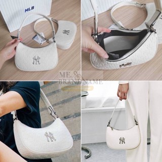 พร้อมส่ง ของแท้ Mlb Monogram Embo hobo Bag กระเป๋าสะพายหนังโฮโบ กระเป๋าทรงพอช