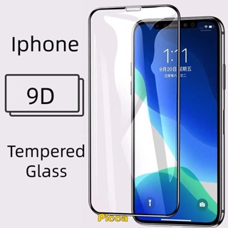 ฟิล์มกระจกนิรภัยกันรอยหน้าจอ 9D กันตก สําหรับ IPhone 11 13 12 14 Pro Max XR 7 8 6 6S Plus X XS Max SE 2020