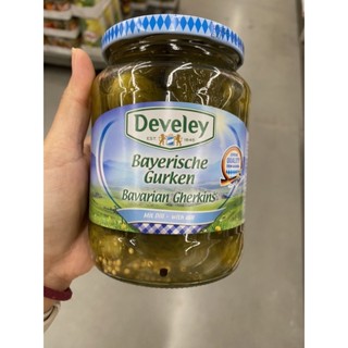 Bavarian Gherkins ( Develey Brand ) 670 G, แตงกวาดอง ในน้ำปรุงรส ( ตรา ดีวีเลย์ ) บาวาเรียน เจอร์กินส์