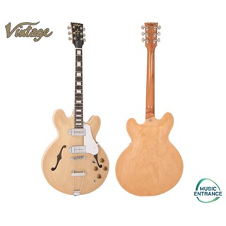 Vintage VSA500P ReIssued Semi Acoustic Guitar – Natural Maple