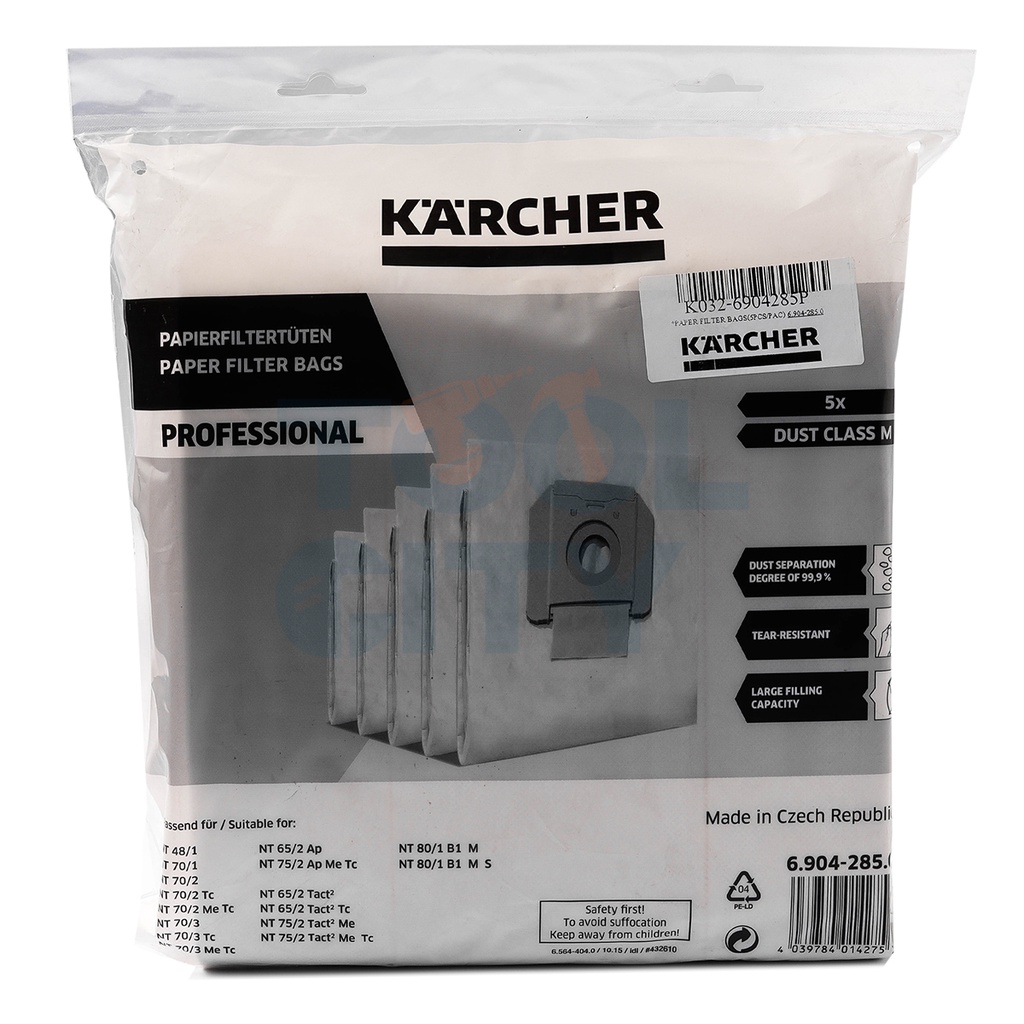 KARCHER *PAPER FILTER BAGS(5PCS/PAC) สามารถออกใบกำกับภาษีเต็มรูปแบบได้ (คาร์เชอร์)