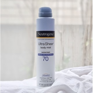 Neutrogena Ultra Sheer Body Mist Sunscreen Spray Broad Spectrum SPF70 141 g.