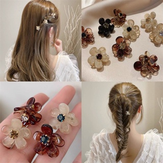Sweet pearl small flower cute clip Korean mini small bangs clip hair clip top clip back