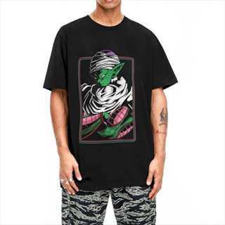 เสื้อยืดคอกลมเสื้อยืดแขนสั้น คอกลม ผ้าฝ้าย พิมพ์ลายการ์ตูน Dragon Ball Piccolo Bandai สไตล์วินเทจ สําหรับผู้ชายS-4XL