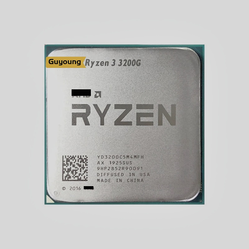 โปรเซสเซอร์ CPU Ryzen 3 3200G R3 3200G 3.6 GHz ใช้สำหรับเล่นเกม Zen+ 0.012 Quad-Core Quad-Thread 65W
