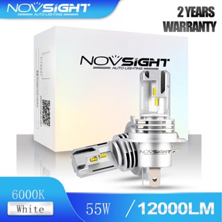 Novsight หลอดไฟหน้ารถยนต์ LED N30S 12000LM H4 (9003 HB2)55W สว่างมาก 2 ชิ้น