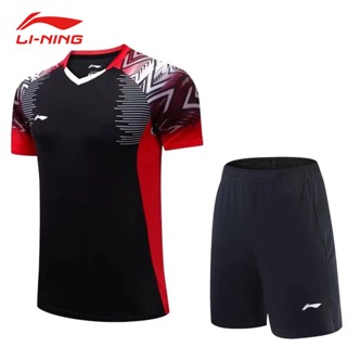 Li Ning เสื้อกีฬาแบดมินตัน ระบายอากาศ สําหรับผู้ชาย ผู้หญิง 22023