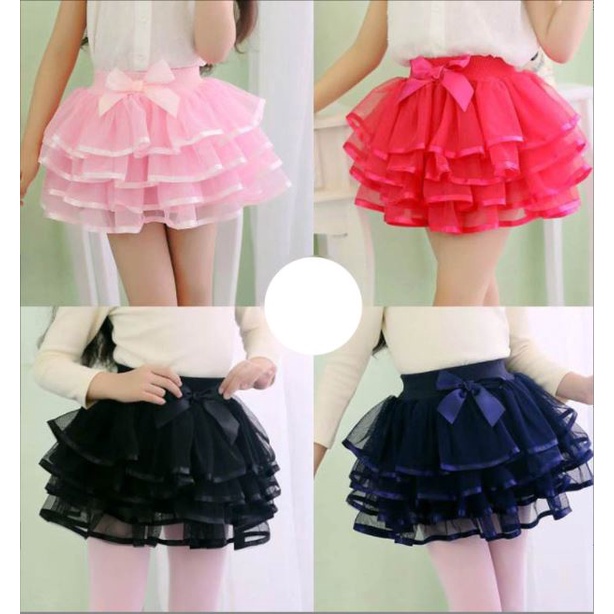 พร้อมส่ง กระโปรงสั้น หลายชั้น ใส่เต้นรํา กระโปรงเต้น สำหรับเด็ก