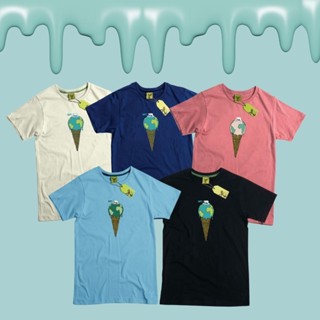 (พร้อมส่ง) เสื้อยืดผู้ใหญ่ รุ่นเบสิค ลาย ICE CREAM เสื้อยืดผู้ชาย เสื้อคู่ เสื้อรักษ์โลก ACTs Of Green