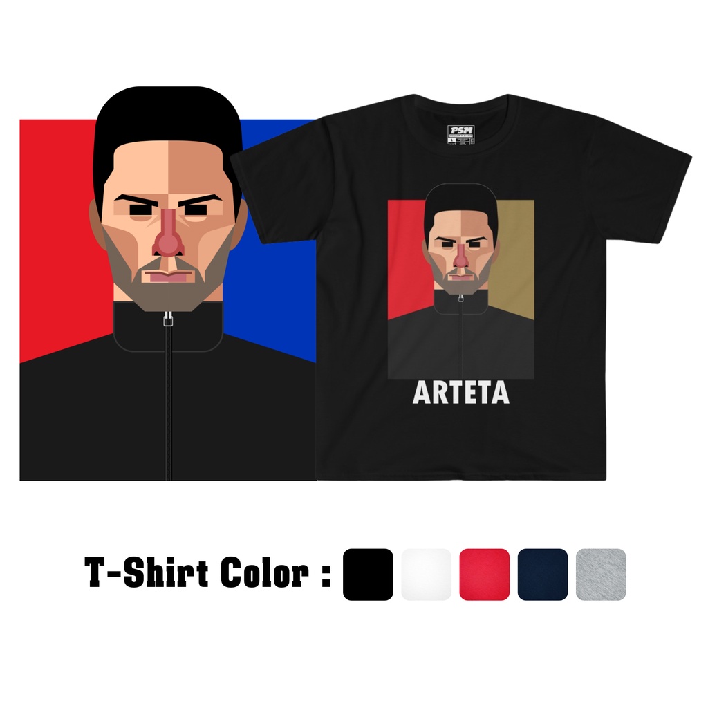 PSM เสื้อยืดลายนักฟุตบอล M. Arteta ชุดอาร์เซน่อล 2022-2023