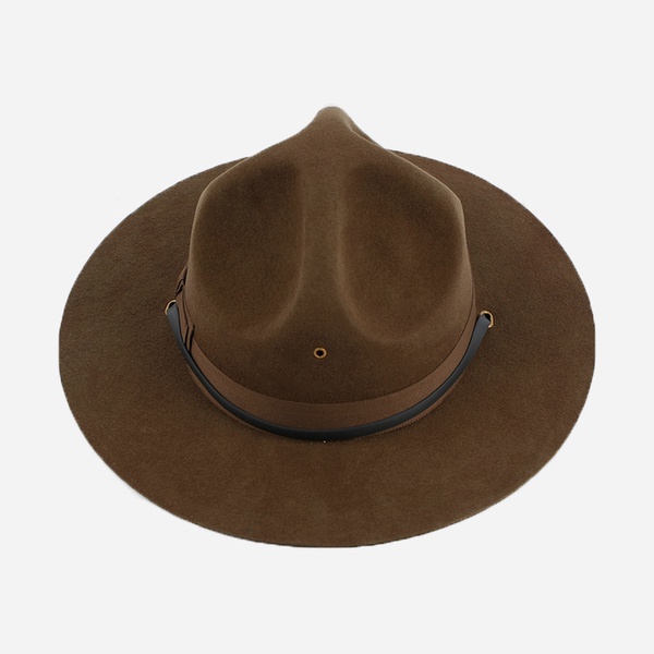 Original Order 100% Wool Top Hat Us Marine Corps Instructor Hat Woolen Big Brim Hat Special-Shaped Bump Hat