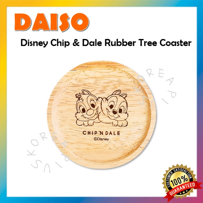 [DAISO] Disney Chip & Dale Rubber Tree Coaster 10.5cm No.1040410
