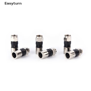 Easyturn ปลั๊กซีลเชื่อมต่อ RG6 F Type 2.7 ซม. คุณภาพสูง 10 ชิ้น