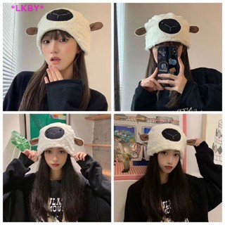 Luckybabys&gt; Cartoon Cute Sheep Ears Hat Funny Hat Autumn Winter Women Warm Lamb Wool Beanie Hats new