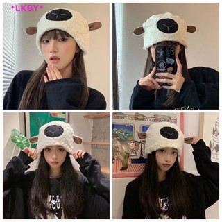 Luckybabys&gt; Cartoon Cute Sheep Ears Hat Funny Hat Autumn Winter Women Warm Lamb Wool Beanie Hats new