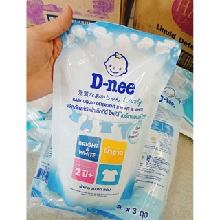 SuperSale63 600ML ดีนี่ D-NEE ดีนี่ ผลิตภัณฑ์ซักผ้าเด็ก ไลฟ์ลี่ ไบร์ทแอนด์ไวท์ สีขาว 600 มล.