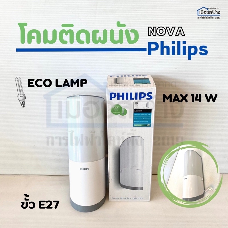 ชุดโปรคุ้มๆโคมไฟผนัง ฟิลิป มาพร้อมกับหลอดไฟLED 2w GATA