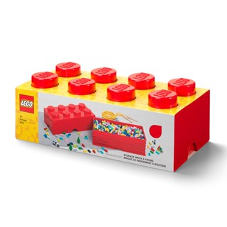 LEGO Storage Brick 8 Red กล่องเลโก้ กล่องอเนกประสงค์ สีแดง 50x25x18 cm