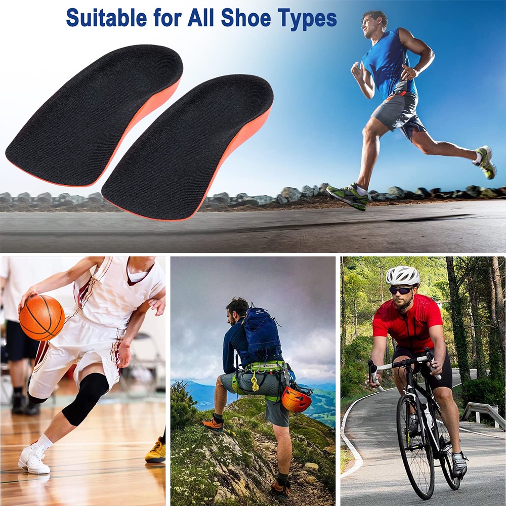 พื้นรองเท้าถ้วยส้น 1 คู่สําหรับอาการปวดส้นเท้า Plantar Fasciitis, พื้นรองเท้าดูดซับแรงกระแทกสูงสุด