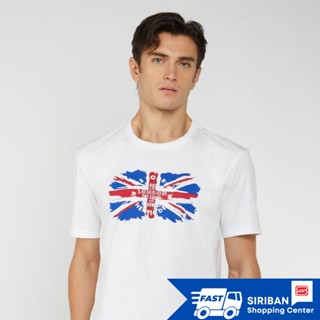 LEE COOPER เสื้อยืด UK Flag Tee - White รุ่น L2130-0023