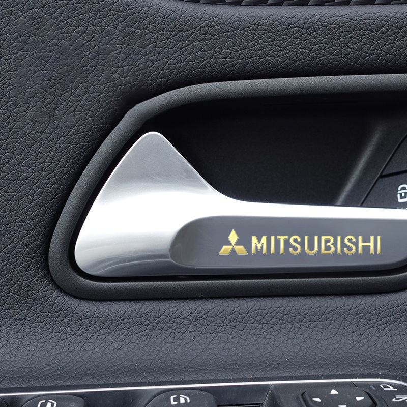 3 ชิ้น/เซ็ต Mini รถสติกเกอร์พวงมาลัย Decals ป้ายสําหรับ Mitsubishi Sport Galant Montero L200