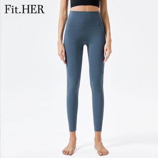 【Fit.HER】ใหม่ ถุงน่อง ยืดหยุ่น เซ็กซี่ เอวสูง ไม่มีเส้นที่น่าอาย กางเกงกีฬา กางเกงโยคะ สําหรับผู้หญิง