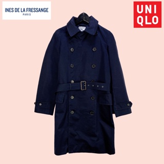 เสื้อโค้ช UNIQLO ผ้าเสิร์ทคอตต้อน100%อย่างดี  เสื้อโอเวอร์โค้ชทรงสวยน่ารัก ไฮโซมาก Ines de La Fressange ผ้าสวยมาก