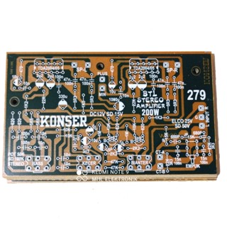 เครื่องขยายเสียงสเตอริโอ Pcb 100Watt IC TDA2004/2005 BTL Plus 279watt สําหรับรถยนต์